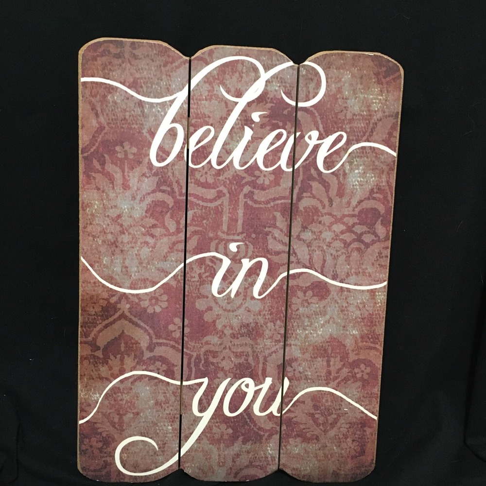 Pier 1 Wall Art Sign Inspirational Quote Wall Hanging  Pier 1 "Believe in You"